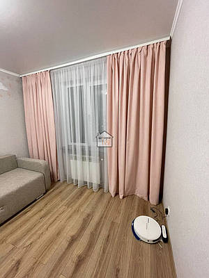 Штори мікровелюр №97 diamond, в дитячу, спальню, світло-рожевий, рожева перлина, 2 штори