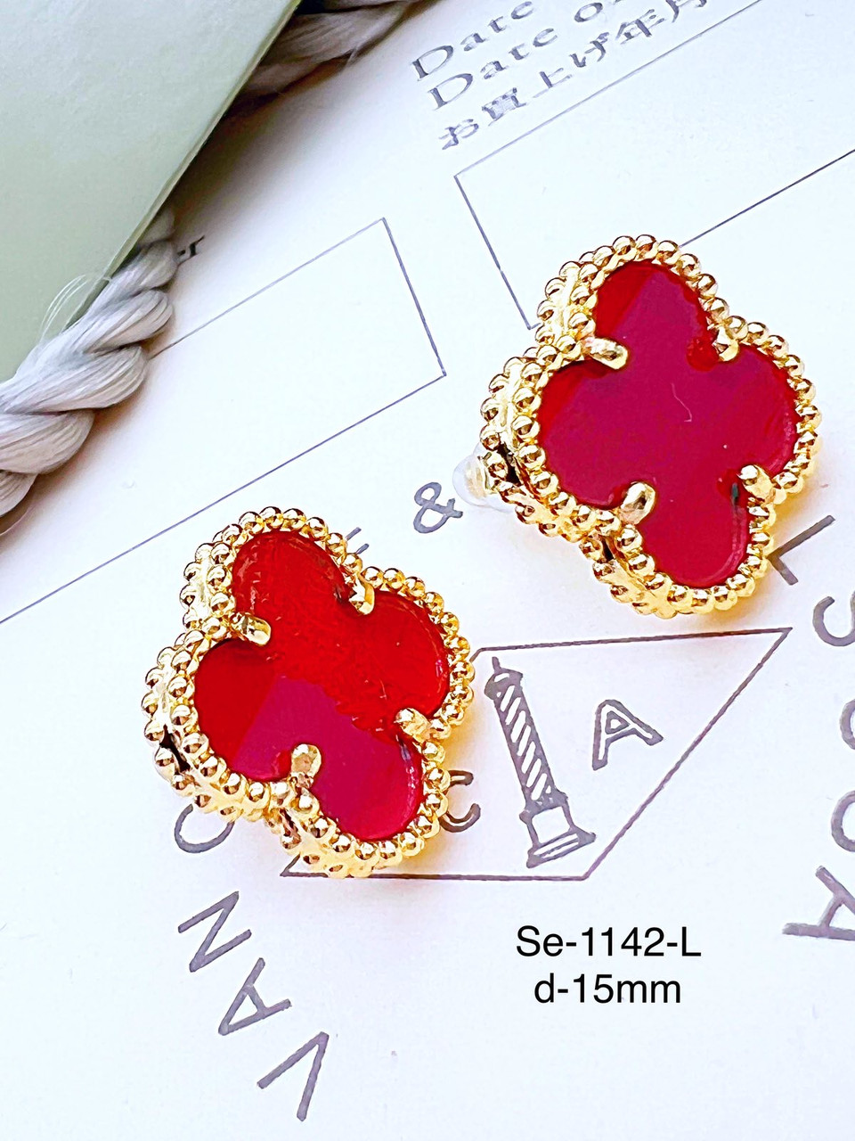 Сережки Stainlees Steel преміум (14-K)