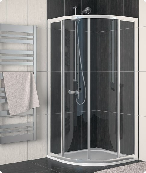 Душевая кабина SanSwiss ECOR551005007 алюмино-хром, 1000х1000х1900 мм