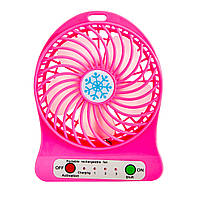 Настільний вентилятор на батарейках Portable Fan XSFS-01 Рожевий, портативний вентилятор