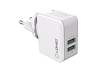 Мережевий зарядний пристрій LDNIO A2203 2 x USB 2.4A 12W + кабель USB Type C, фото 7