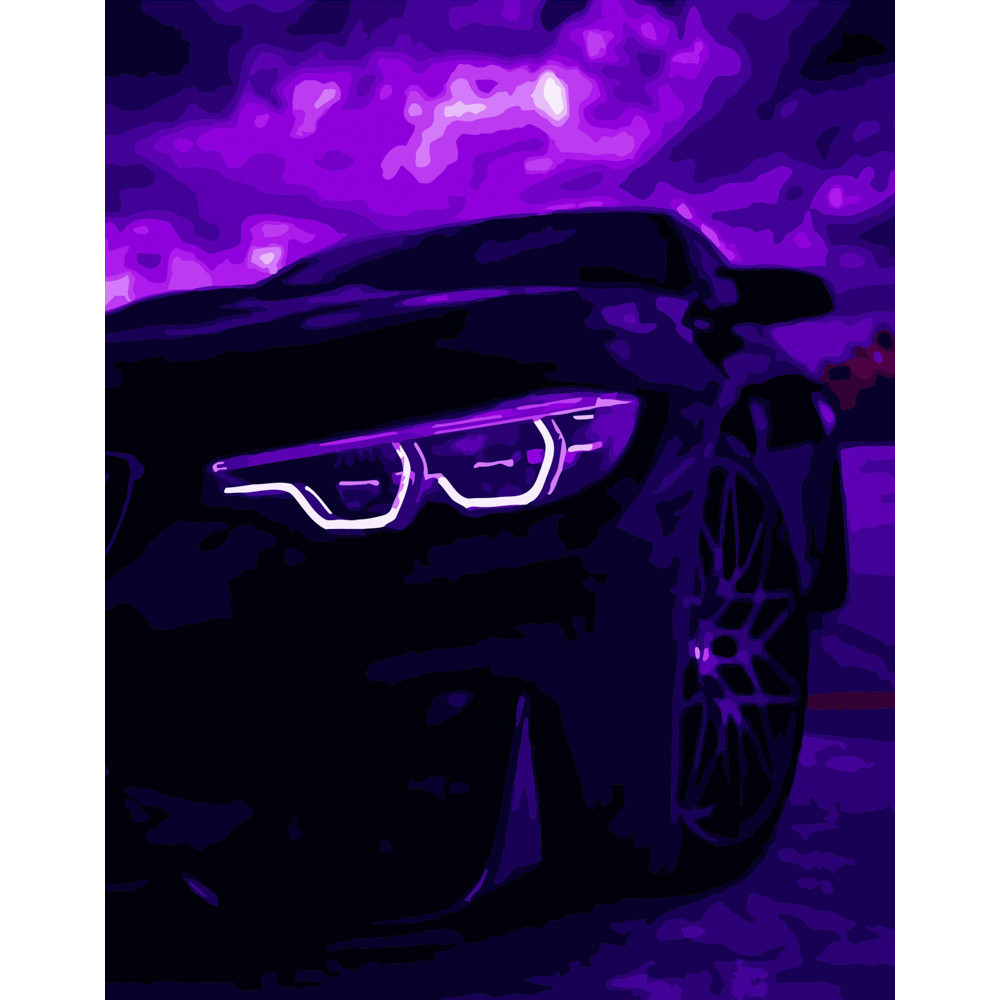 Картина за номерами Strateg Фара у фіолетовому світлі розміром 40х50 см Преміум (DY280) - фото 1 - id-p1848694318