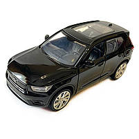 Машина металева Автопром 1:32 Volvo XC40 Recharge, чорна, бат., світло, звук, відкр.двері, 14*5,5*4 см (68411), фото 3