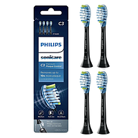 Насадка для зубной щетки Philips Sonicare C3 Premium Plaque Defence Black HX9044 черная 4 шт средней жесткости