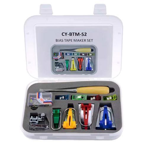 Набір для пэчворку, виготовлення косої стрічки бейки, CY-BTM-S2, 11 шт в кейсі, для квілтингу та лоскутного шиття, фото 1