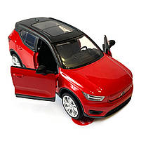 Машина металева Автопром 1:32 Volvo XC40 Recharge, червона, бат., світло, звук, відкр.двері, 14*5,5*4 см (68411), фото 6