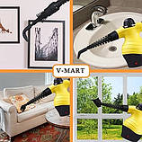 Пароочисник V-MART 1000Вт пароочисник для дому, пароочисник для вікон, ручний пароочисник, фото 3