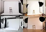 Вініловий фотофон для фото предметної зйомки 160х350 білий матовий студійний фон банерний фон, фото 6