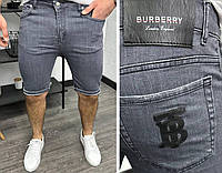 Мужские джинсовые шорты Burberry H3385 серые