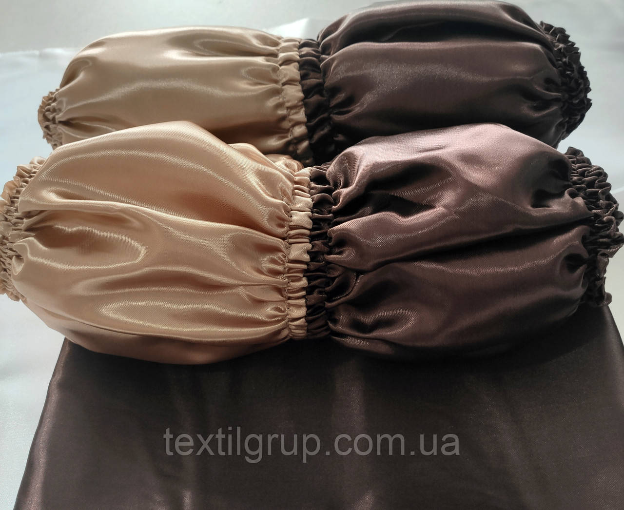 Обивка атласна на труну шоколад капучіно, фото 1