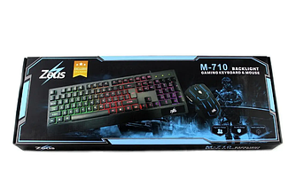 Набір  Zeus GAMING KEYBOARD M 710 Геймерська клавіатура+ мишка з підсвічуванням