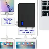 Портативна зарядна станція бездротова 4в1 з розеткою 220 В, повербанк для ноутбука з LED-індикатором, фонарем, фото 7