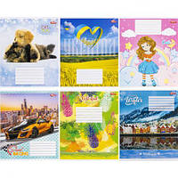 Від 20 шт. Зошит кольоровий 12 аркушів, клітинка "Мрії" "mix" 112 зображень у ящику купити дешево оптом в інтернет-магазині