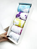 Набір у коробці 5 пар високі жіночі шкарпетки без бренду — Tie-Dye кольорові Подарунковий тай дай, фото 4