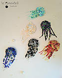 Брошка ручної роботи "Чорна медуза", фото 2