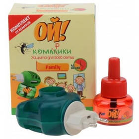 Електрофумігатор + рідина від комарів 30мл Ой! Комарики Family