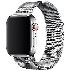 Ремінець Milanese Loop Design для Apple Watch 38/40/41/42mm(ser.10) Срібний