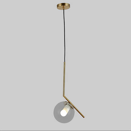 Бронзовий скляний підвіс з прозорим шаром (916-3814-1 BRZ+CL), фото 1