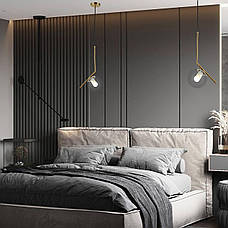 Бронзовий скляний підвіс з прозорим шаром (916-3814-1 BRZ+CL), фото 4