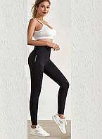Тонкі спортивні легінси лосіни жіночі спортивні легінси лосіни New Trend чорний (10-34)