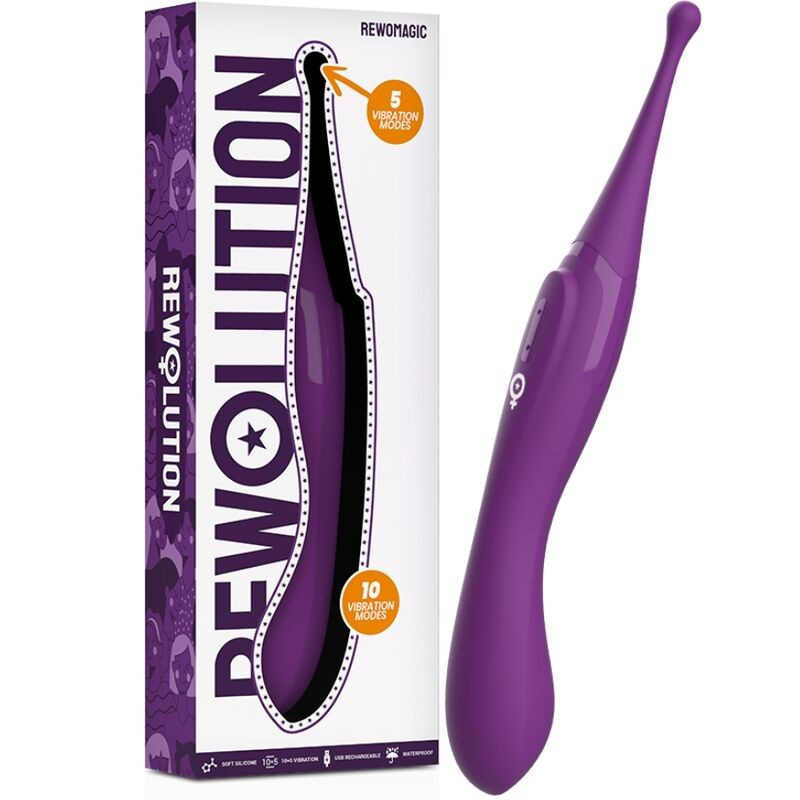 Кліторальний вібростимулятор фіолетовий Rewolution Rewomagic Stimulator Амур