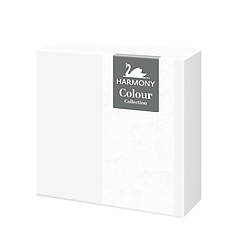 Серветки столові HARMONY 033C33-3 білі, тришарові