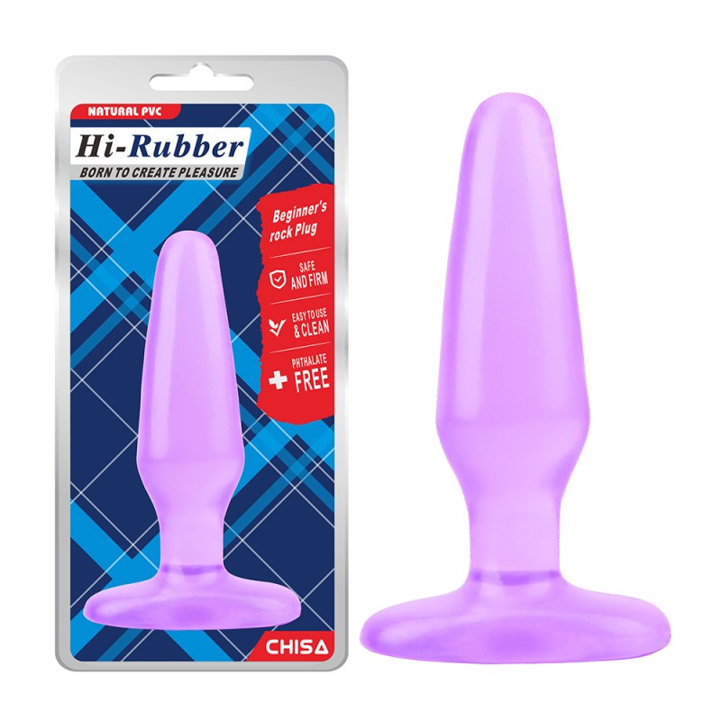 Фіолетовий анальний корок Beginners rock Plug Bomba💣