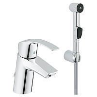 Смеситель для умывальника GROHE EUROSMART S, с цепочкой + гигиенический набор. 23124002