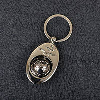 Брелок металевий футбольний м'яч