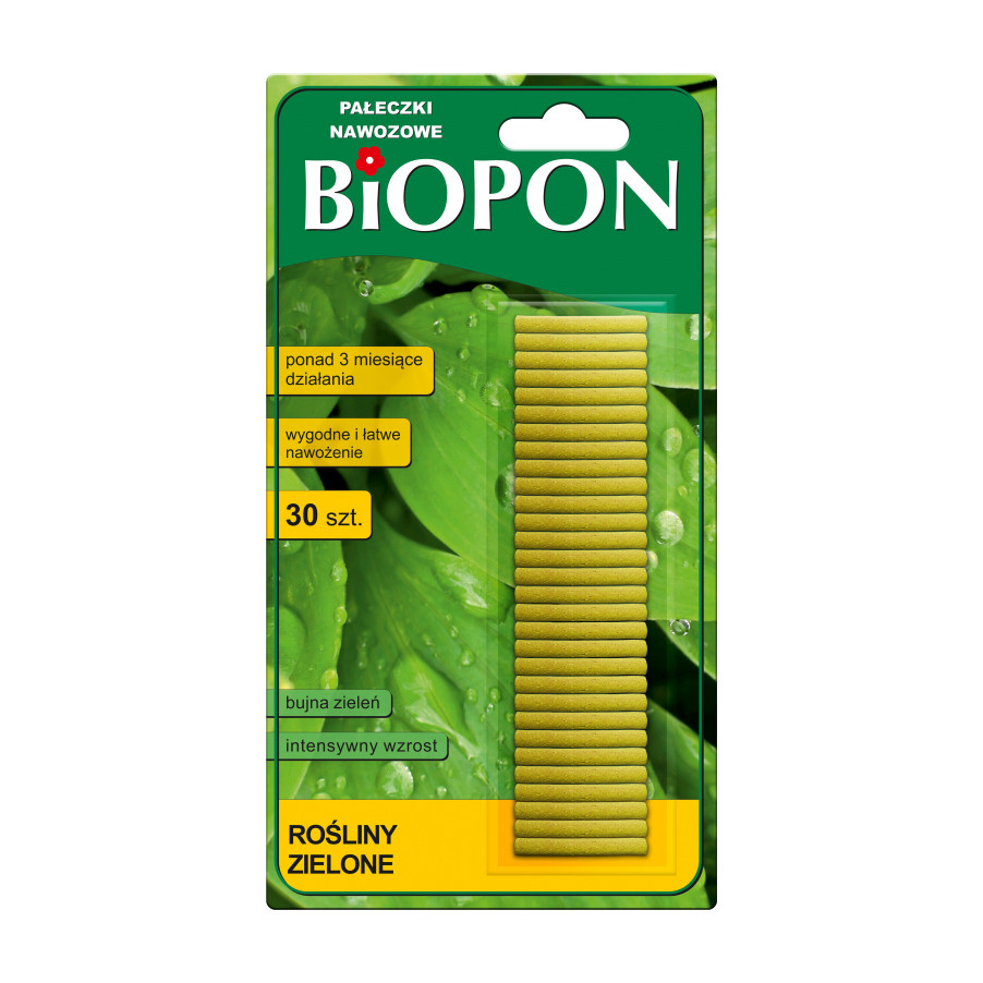 Добриво в паличках BIOPON для зелених рослин 30шт/уп