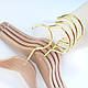 Плічка вішалки для одягу зі структурою дерева акрилові, 40 см, фото 5