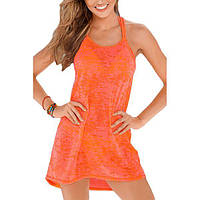 Оранжевое пляжное платье Амур
