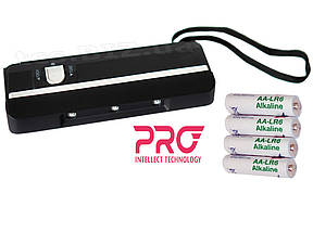 PRO 4 LED (з батарейками) Світлодіодний детектор валют, фото 3
