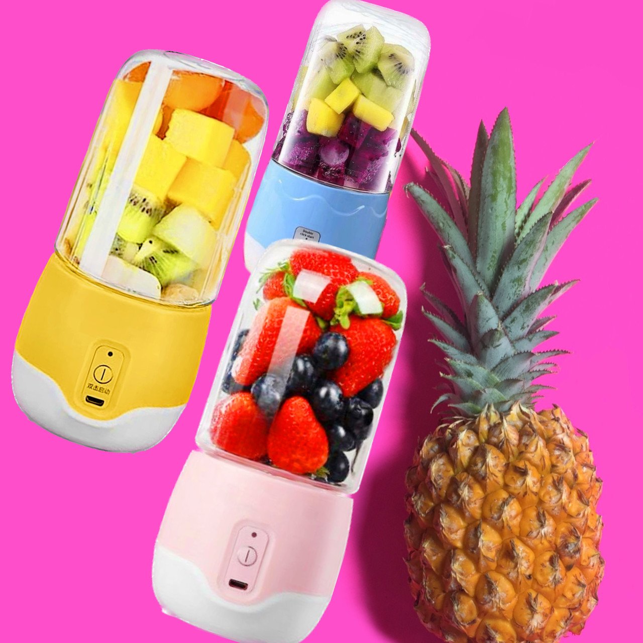 Портативний мініблендер JUICER XL-180 300 мл, 30 Вт, з USB-зарядкою