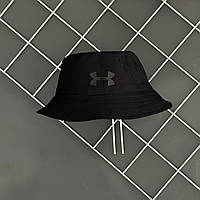 Черная панама Under Armour мужская хлопковая универсальная , Летняя панамка Андер Армор унисекс с черным trek