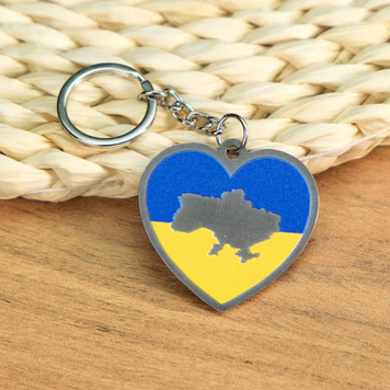 Брелок патріотичний "Серце" метал
