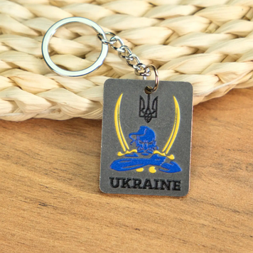 Брелок патріотичний "Ukraine" метал