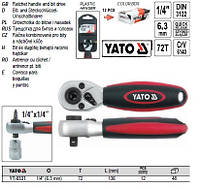 Трещотка YATO тріщатка M=1/4"(63) L=136 мм YT-0331