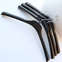 Вешалки плечики пластиковые для верхней женской одежды, трикотажа, свитеров черные, 38 см