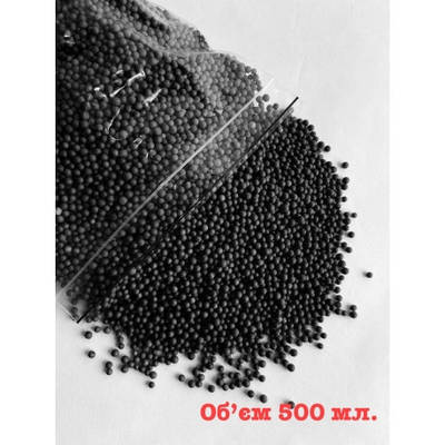 Пінопластова гранула чорна, 2-4 мм., мілка, об'єм 500 мл.