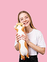 Игрушка подушка длинный Кот батон 50 см Карамельный, Плюшевый кот обнимашка антистресс