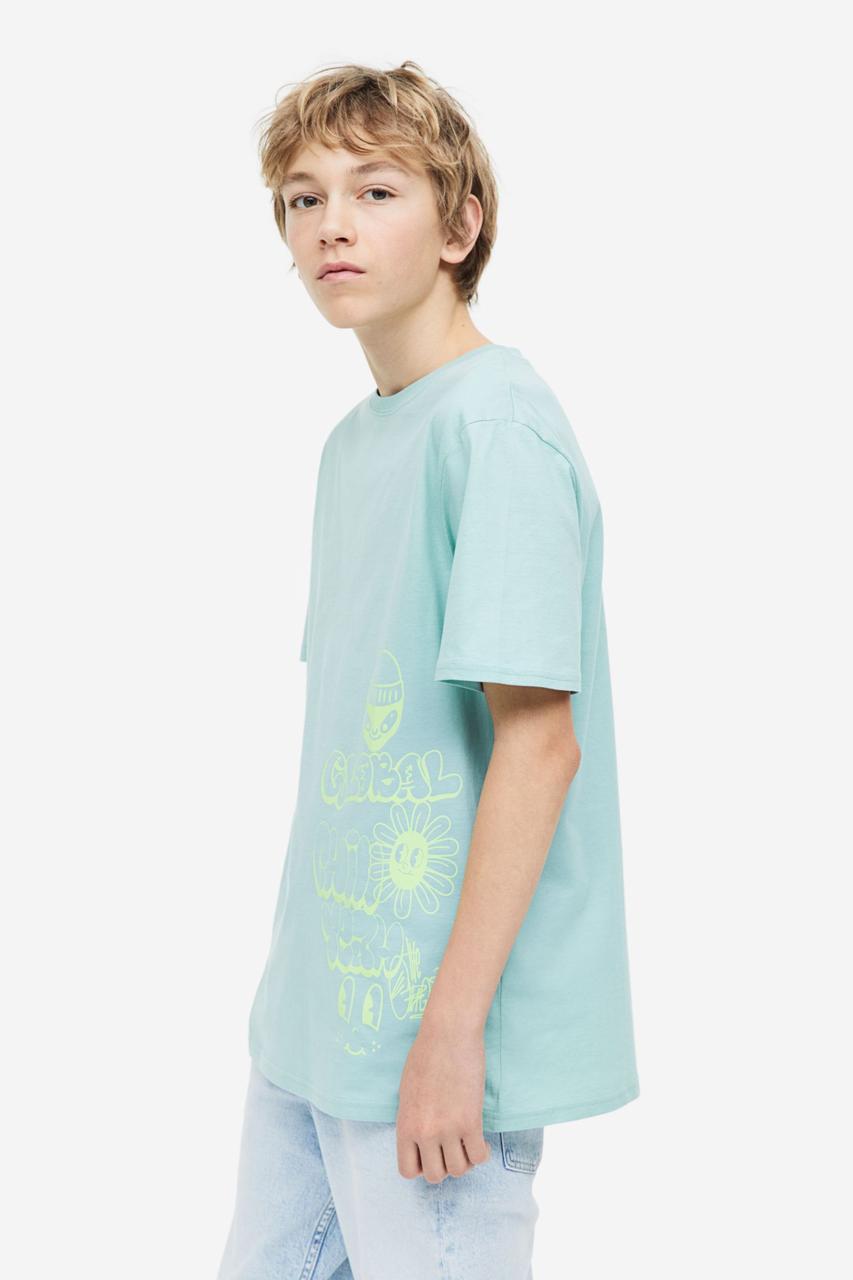 Трикотажна футболка для хлопчика блакитна
