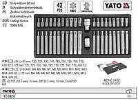 Набор бит насадка отвертки TORX SECURITY& RIBE YATO перехидник 1/2" 242 штуки YT-0420
