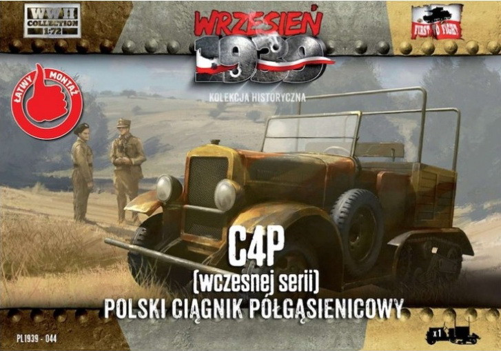 Пластикова модель 1/72 First To Fight 044 Польский напівгусенечний автомобіль С4П