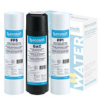 Комплект картриджів Ecosoft 1-2-3 для фільтрів зворотного осмосу CPV3ECOSTD
