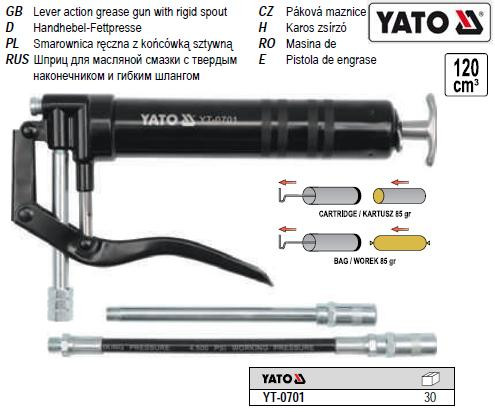 Шприц мастильний YATO Польща 120 см3 310 Bar YT-0701