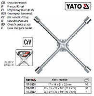 Ключ балонний змицнений хрестоподибний М17х19х21 мм x1/2" YATO YT-0801