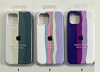 Чохол Silicone Case для iPhone 12 / iPhone Pro 12 райдужний rainbow