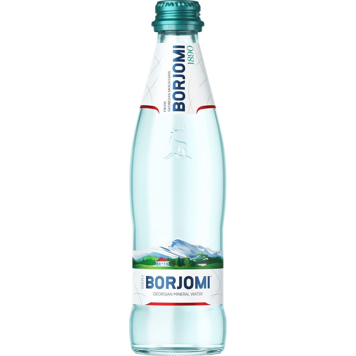 Упаковка минеральной лечебно-столовой сильногазированной воды Borjomi 0,33 х 12 бутылок - фото 2 - id-p1848789883