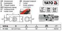 Шарнир карданный YATO Польша M=1/2" L=69 мм YT-1252